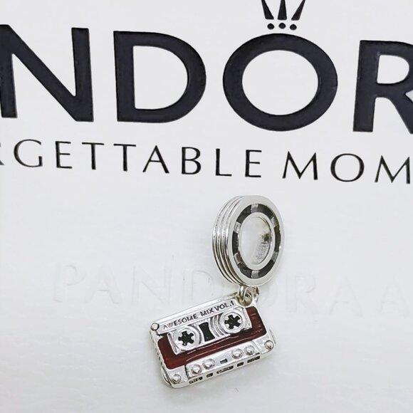 Pandora Marvel Guardians of the Galaxy Cassette Tape Dangle Charm S925 with box - Picture 1 of 6